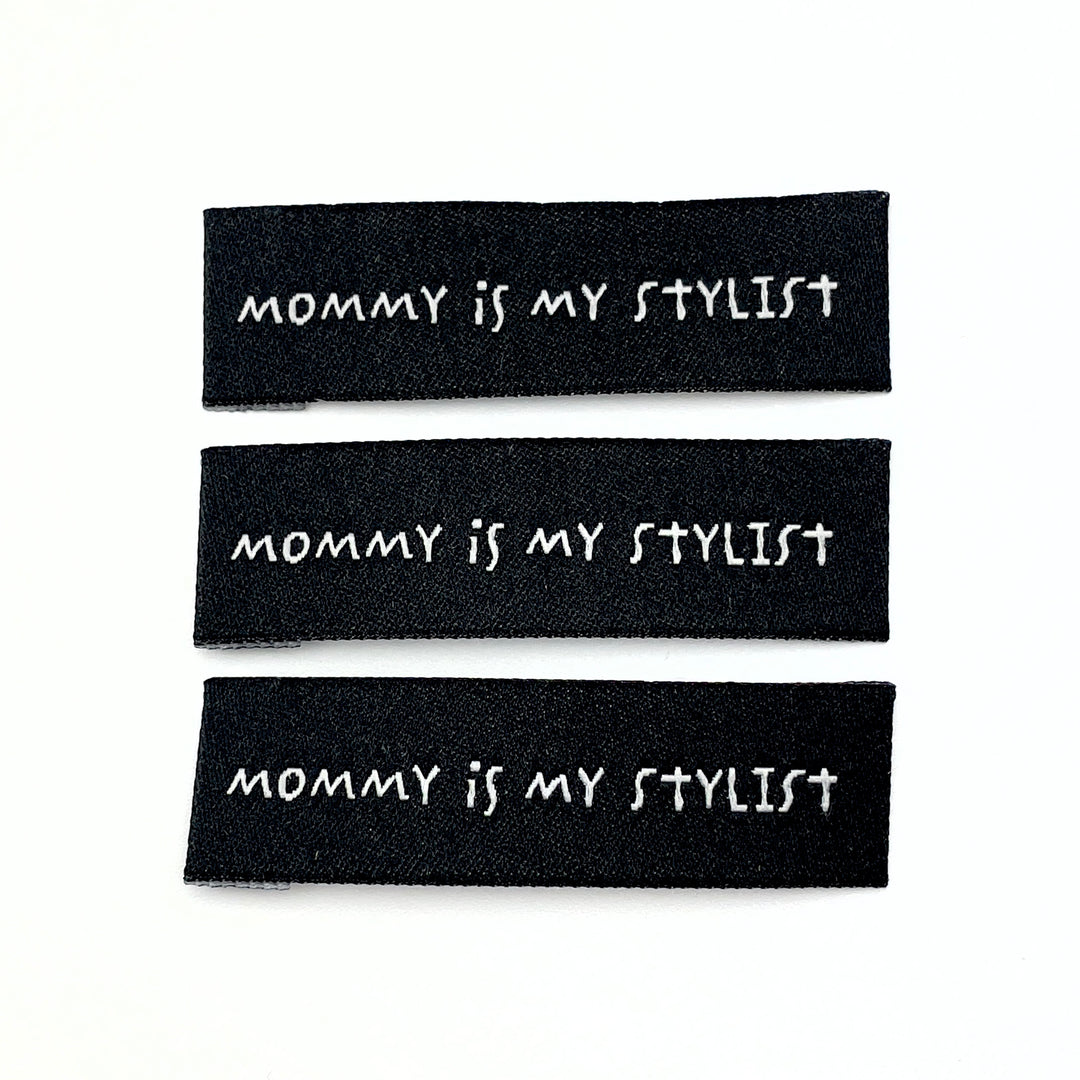 Weblabel „Mommy is my Stylist“ - Schwarz - 3 Stück