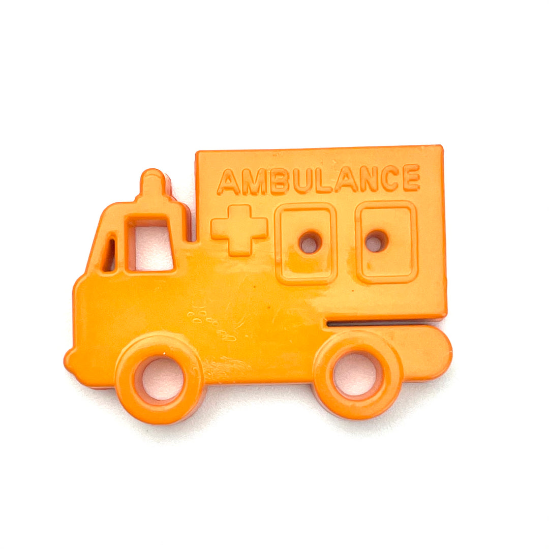 1 Knopf Krankenwagenauto - Orange