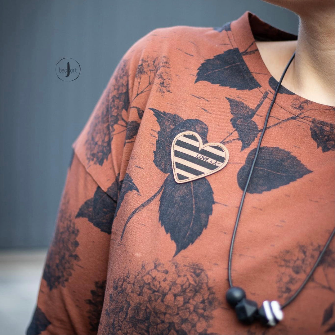 1 Kunstlederlabel "Love it" - Braun