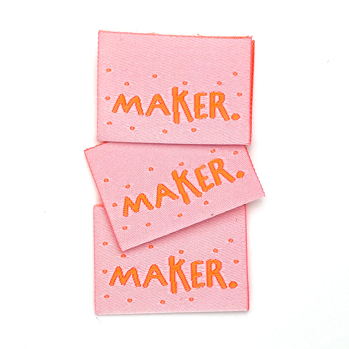 Weblabel Maker - Rosa Neon - 3 Stück