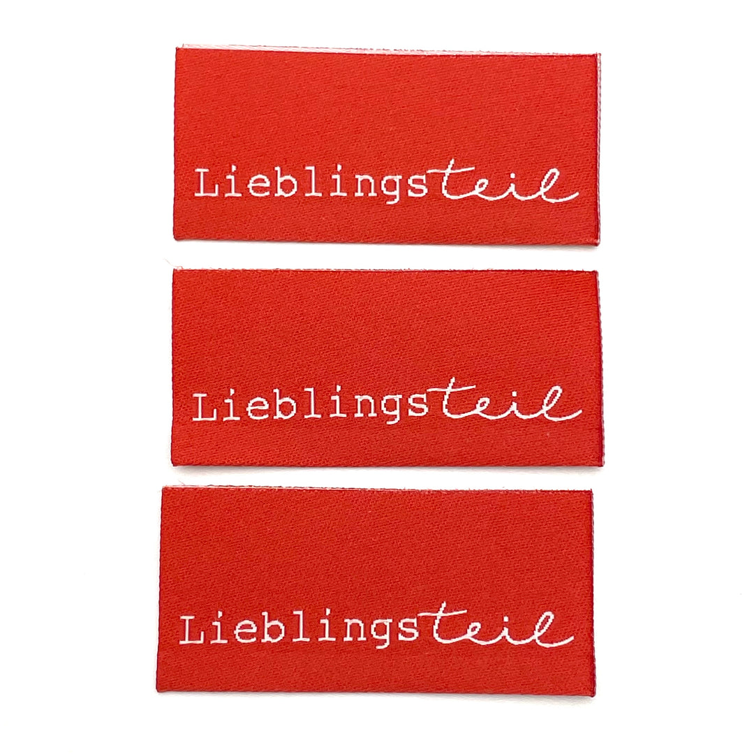 3 Weblabel „Lieblingsteil“ - Rot