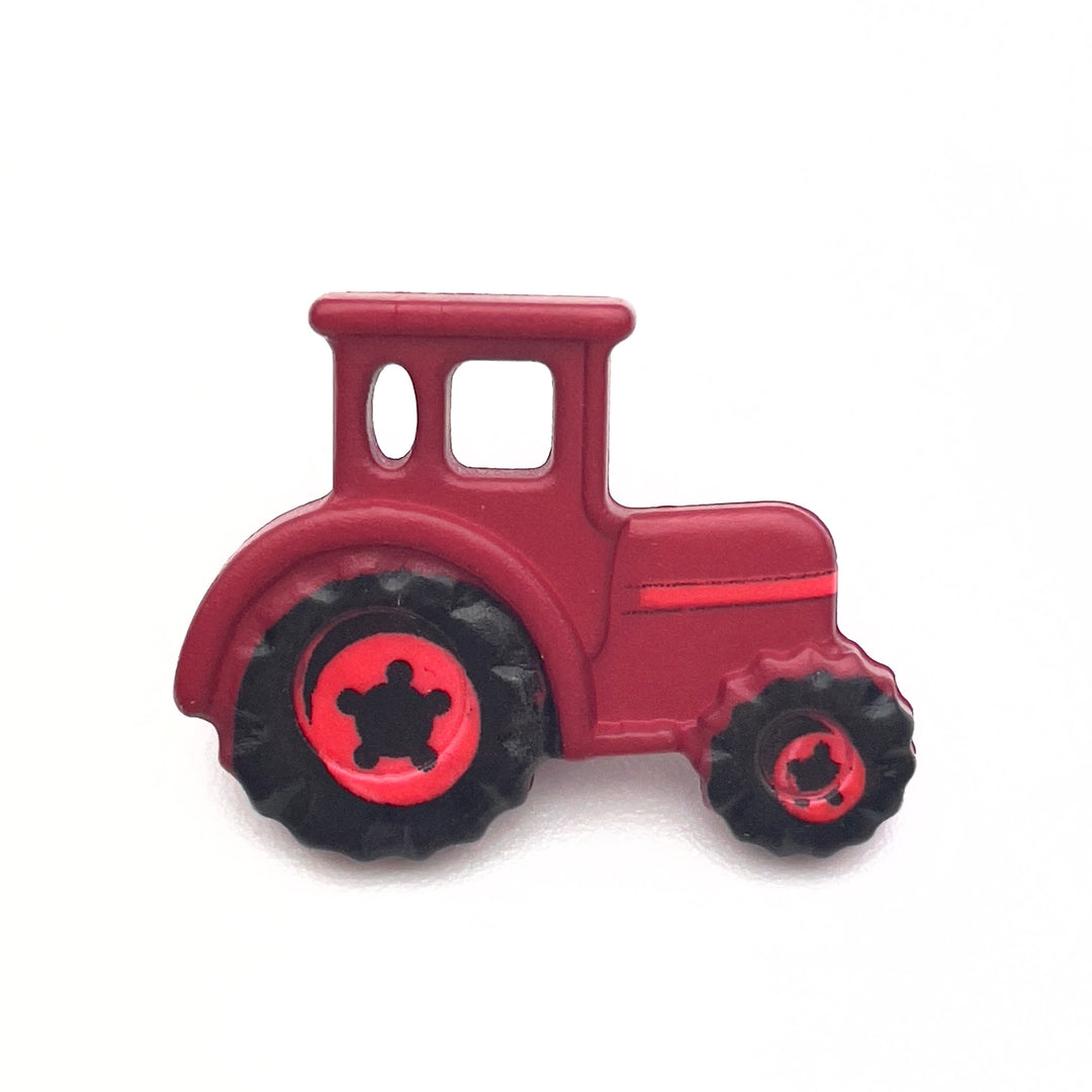 1 ÖsenKnopf Traktor - Rot