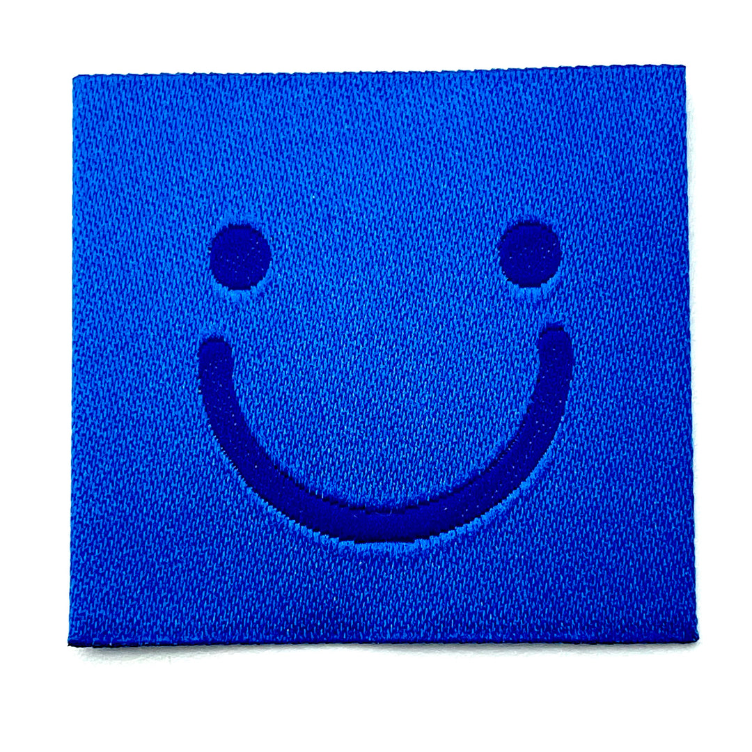 Weblabel „EY! Smile" - Blau - 1 Stück