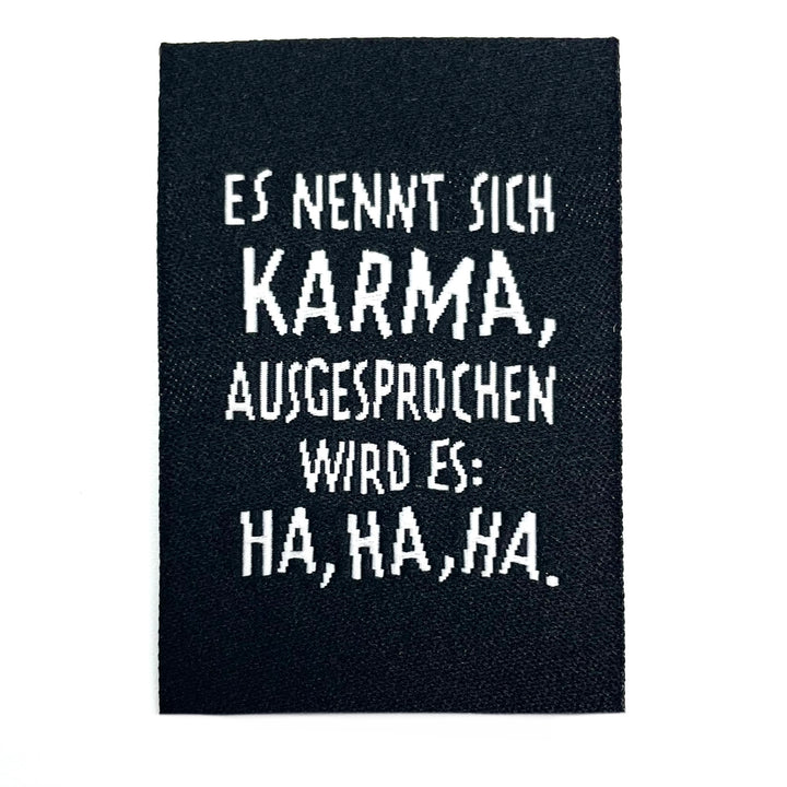 1 Weblabel „Karma- HaHaHa" - Schwarz