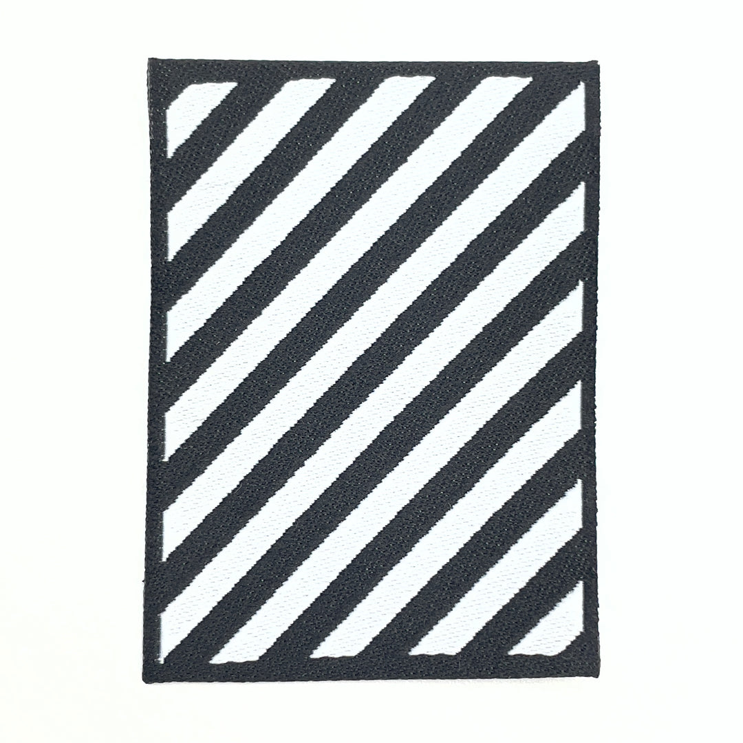 1 Weblabel Streifen - Schwarz Weiß