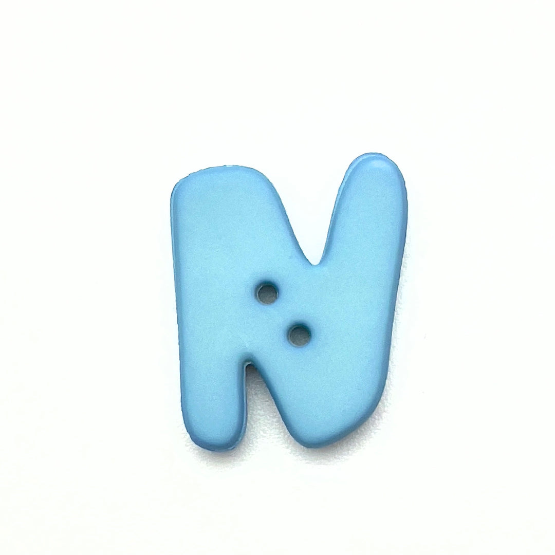 1 Buchstabenknopf 18mm - N Blau