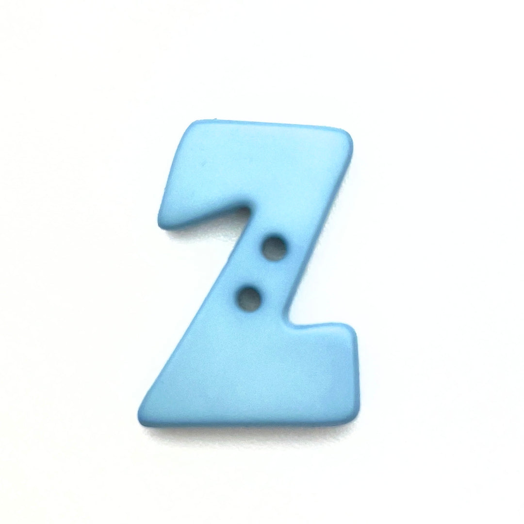 1 Buchstabenknopf 18mm - Z Blau