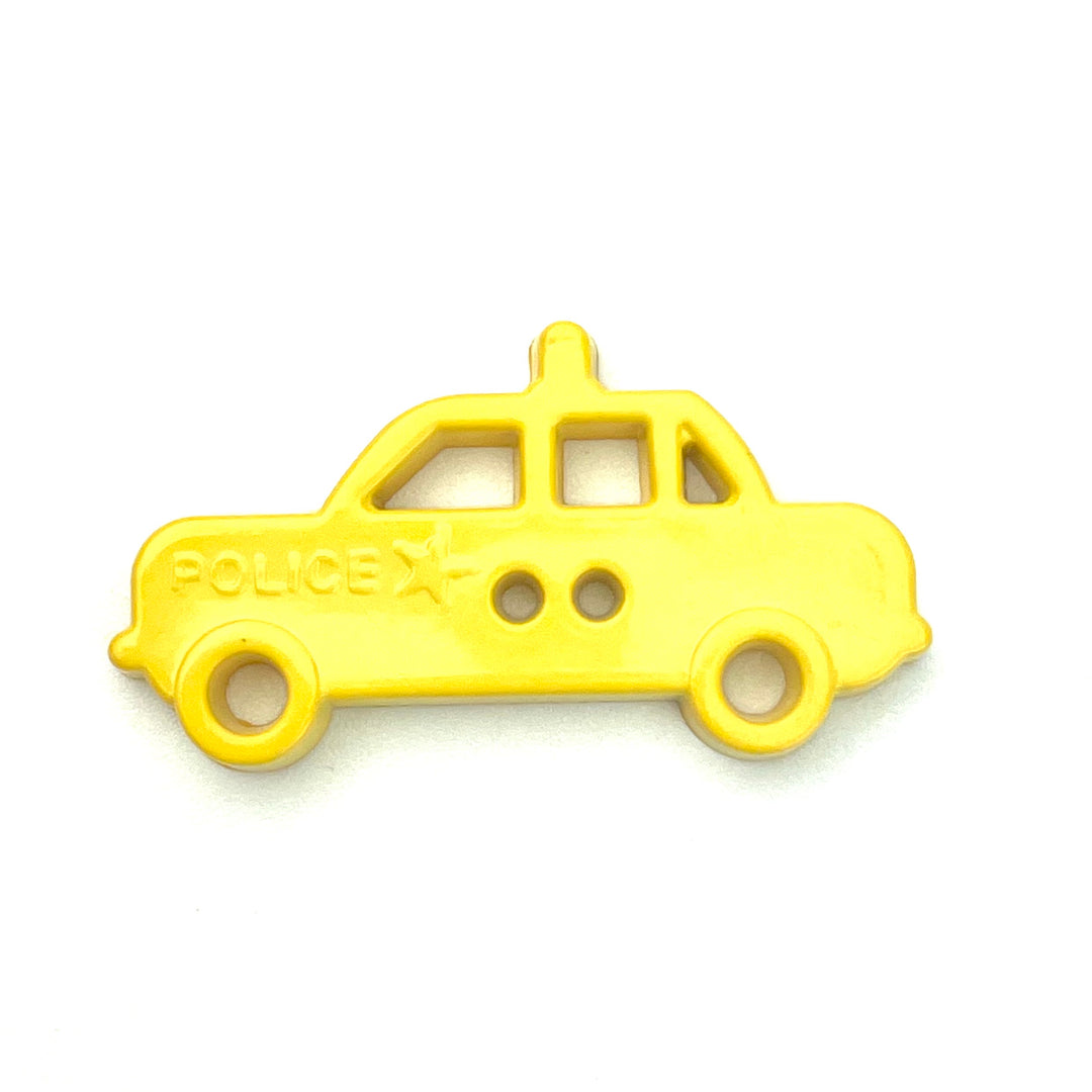 1 Knopf Polizeiauto - Gelb