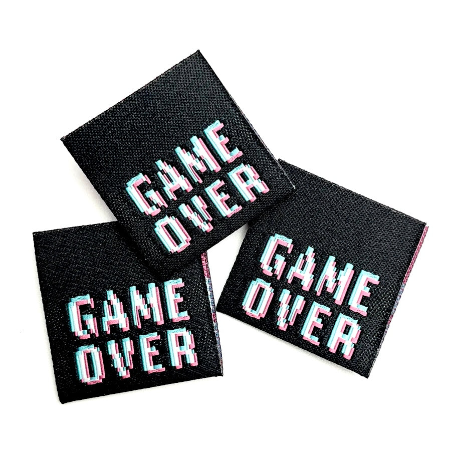 Weblabel „GAME OVER“ - Schwarz - 3 Stück