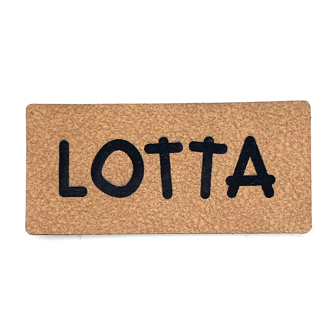 10 Kunstlederlabel "Lotta" - braun