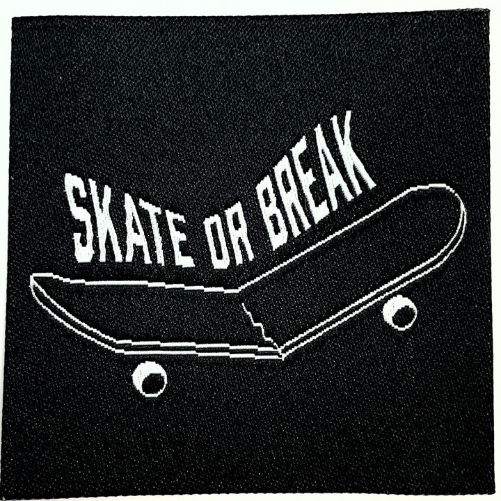 1 Weblabel „skate or break" - Schwarz