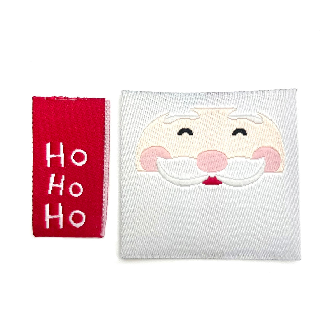 8er Weblabel Set Weihnachtsmann & HoHoHo