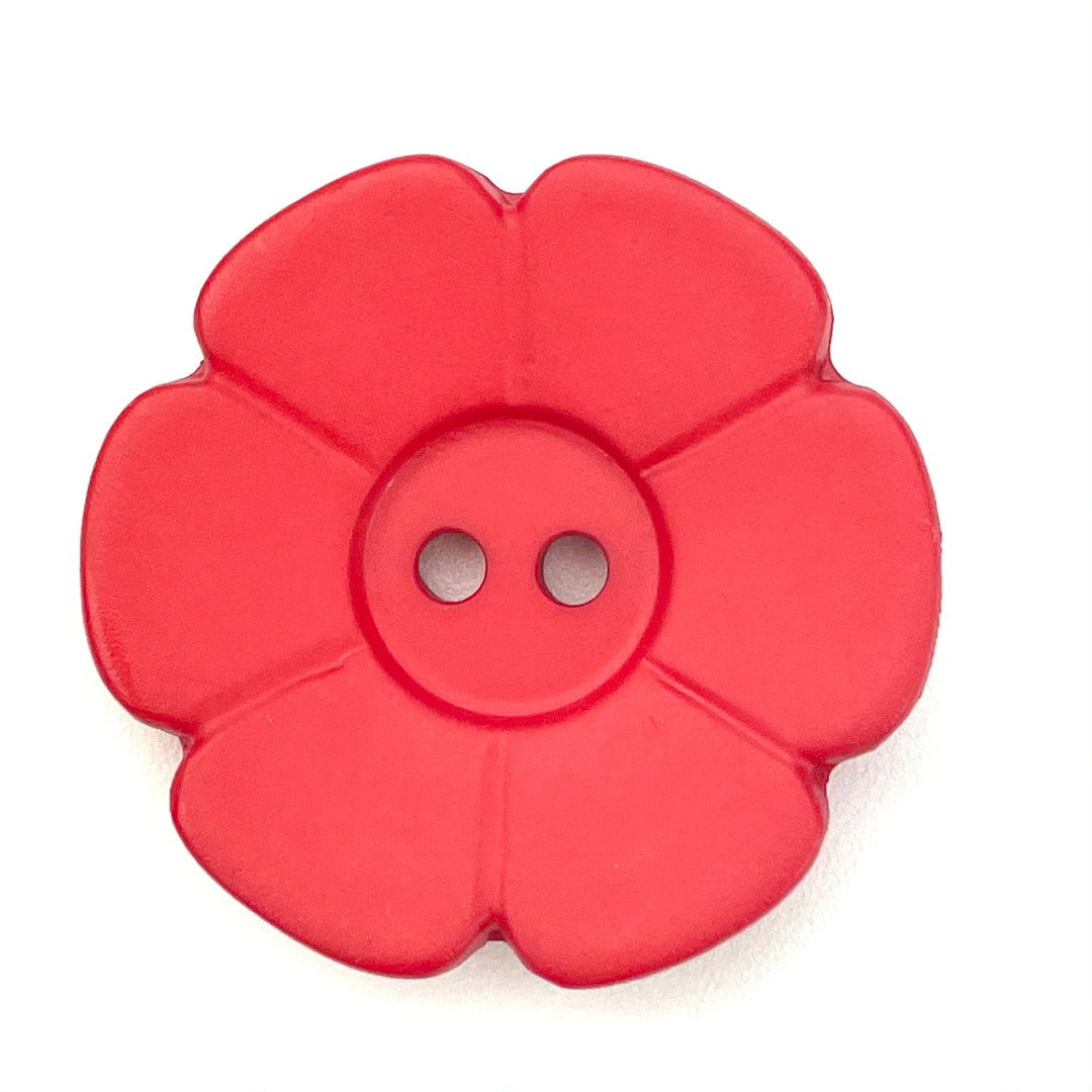 1 Knopf Blume - Rot