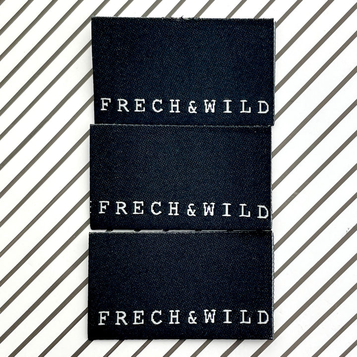 3 Weblabel „frech & wild“ - Schwarz