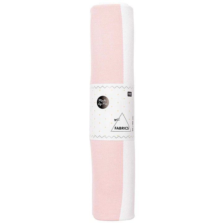0,5 m Zuschnitt Canvas Streifen Rosa