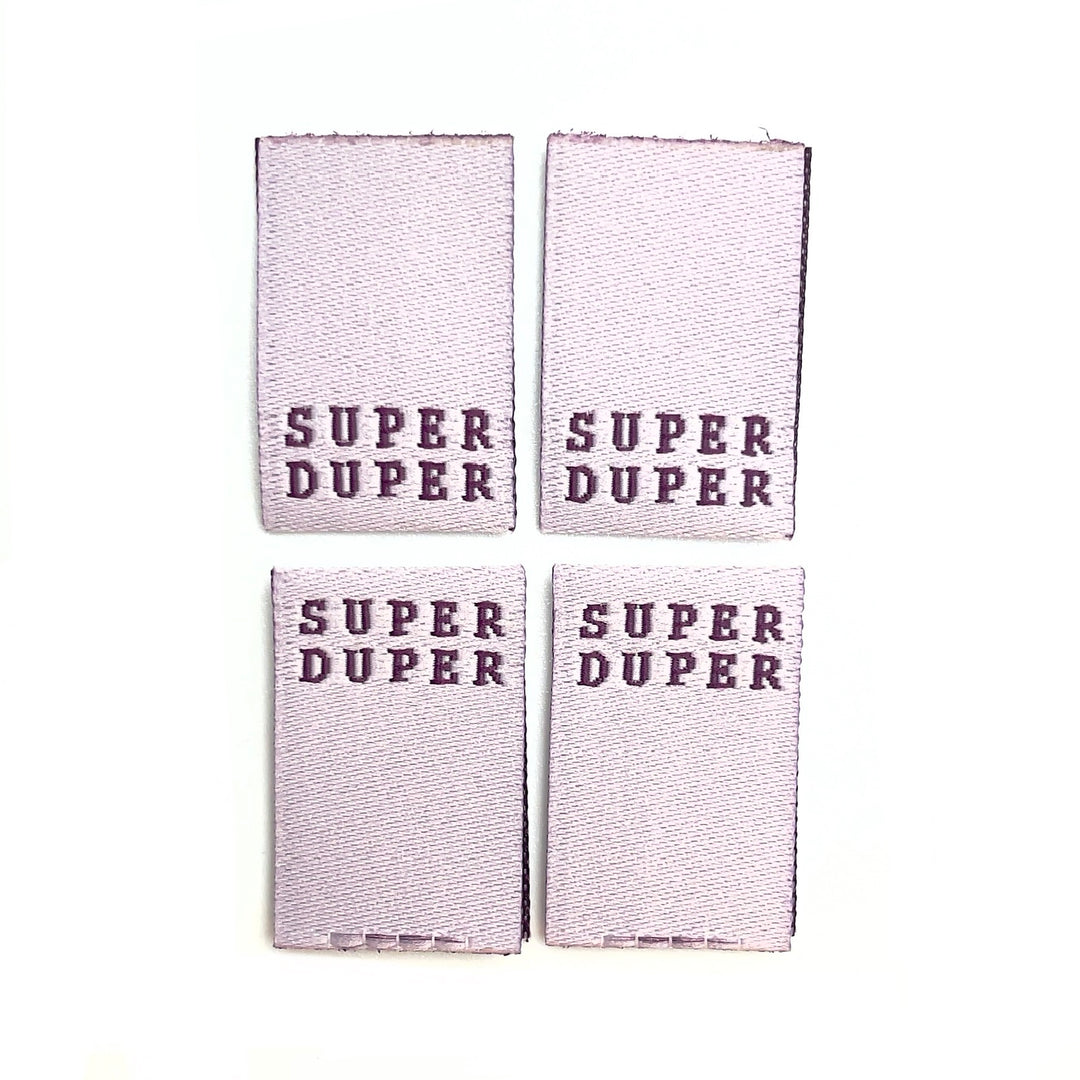 Weblabel "SUPER DUPER" - Lavender - 4 Stück