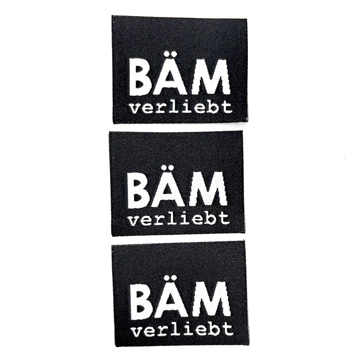 3 Weblabel „BÄM verliebt“ - Schwarz