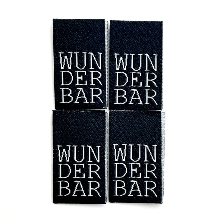 4 Weblabel WUNDERBAR - Schwarz