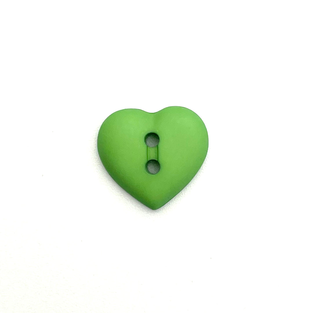 1 Herzchen Knopf 15mm - Grün