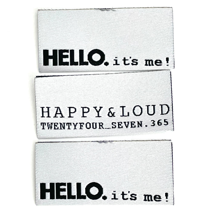 3 Weblabel „Hello“ - Weiß