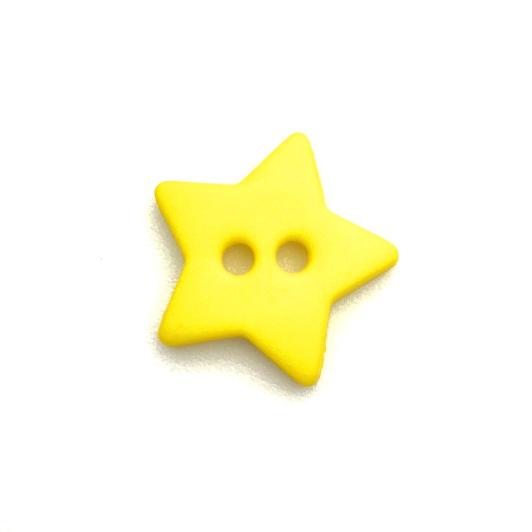 1 Sternchen Knopf 15mm - leuchtend Gelb
