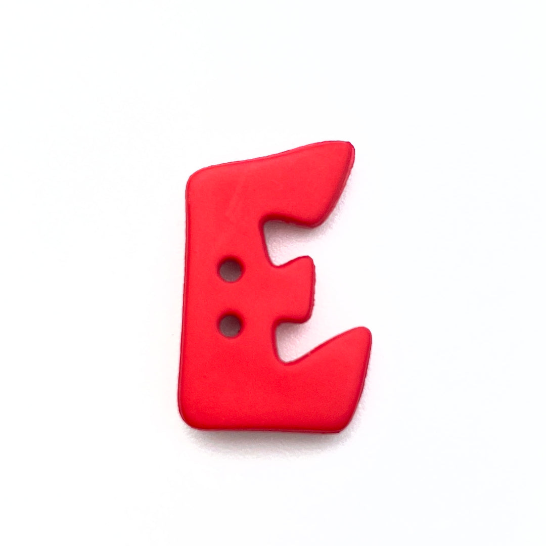 1 Buchstabenknopf 18mm - E Rot