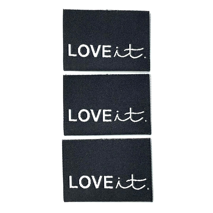 3 Weblabel „Love it.“ - Schwarz