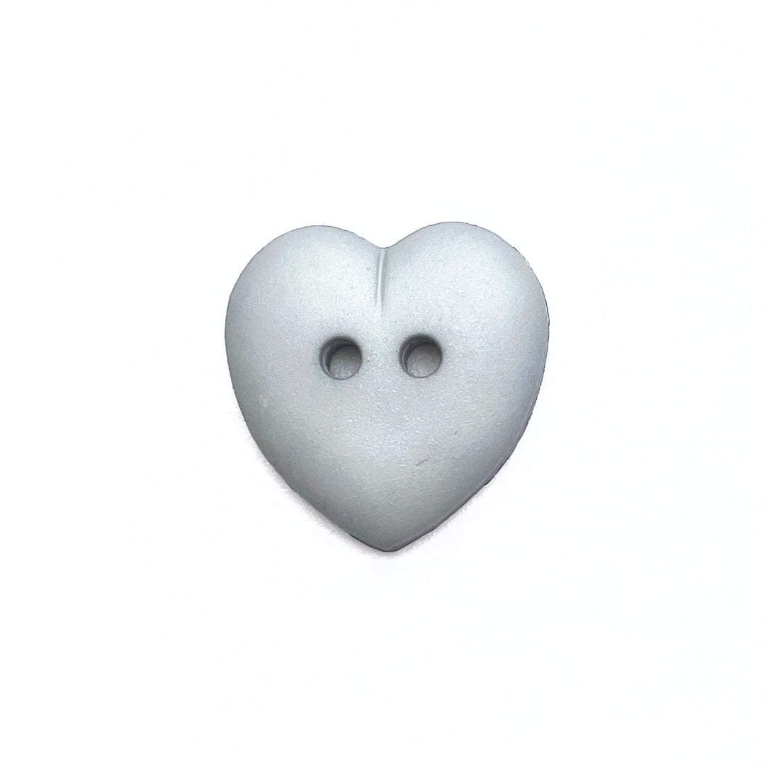 1 kleiner Knopf Herz - Grau
