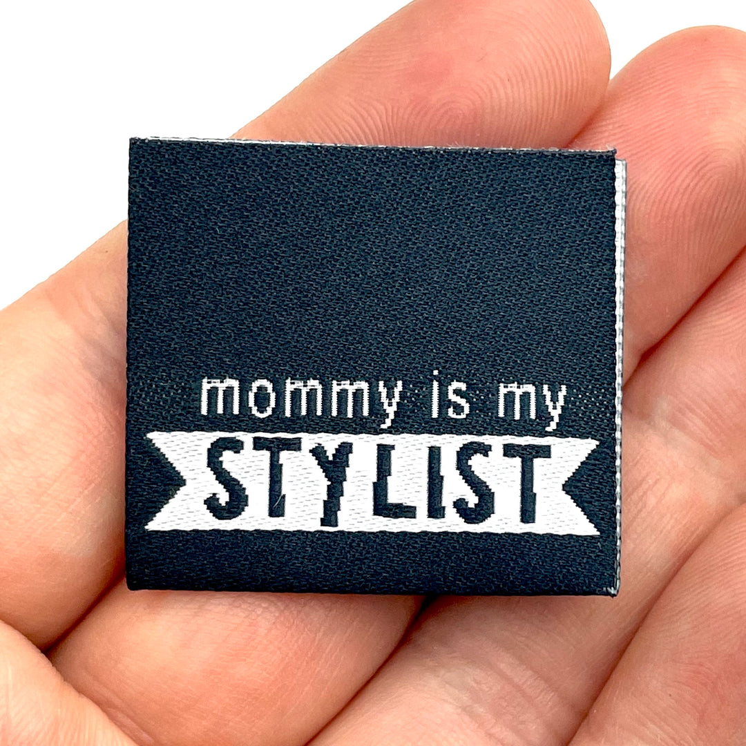 3 Weblabel „mommy is my STYLIST“ - Schwarz