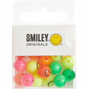 Smiley Perlen Mix - 21 Stück Neon