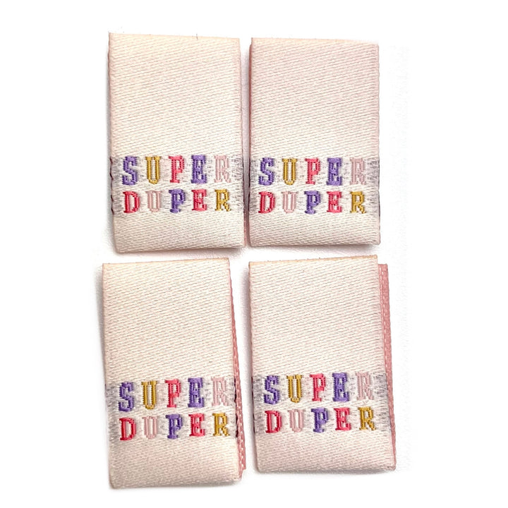 4 Weblabel „SuperDuper“ Mini- Bunt