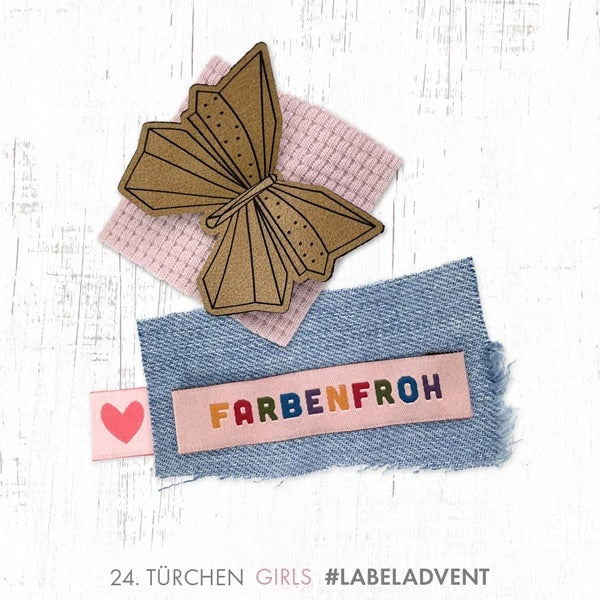 4 Weblabel Herzchen - Rosa