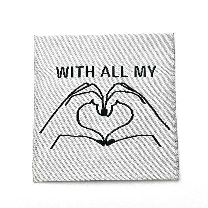 1 Weblabel „With all me heart" - Silber