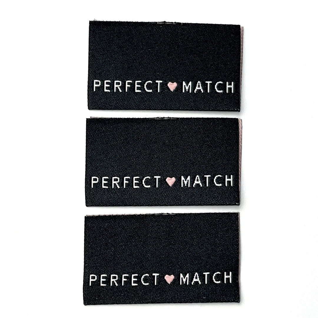 3 Weblabel „Perfect Match“ - Schwarz