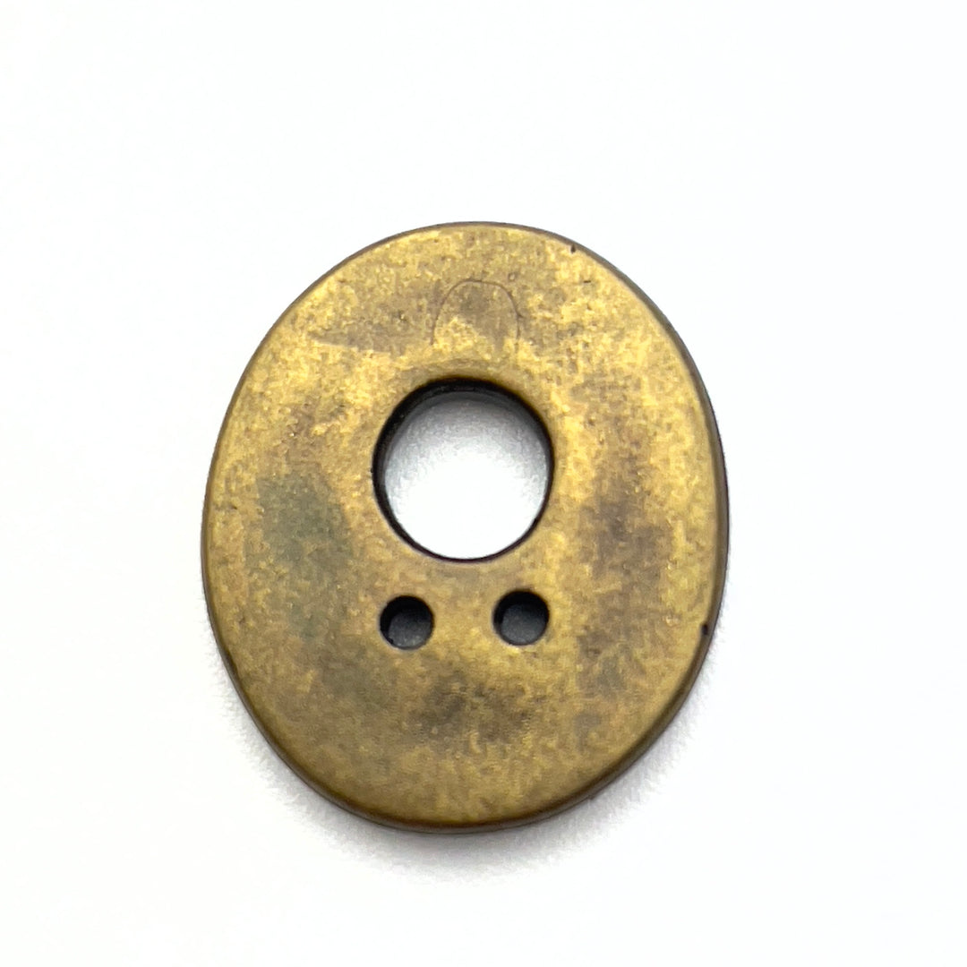 1 Metallic Buchstabenknopf 18mm - O
