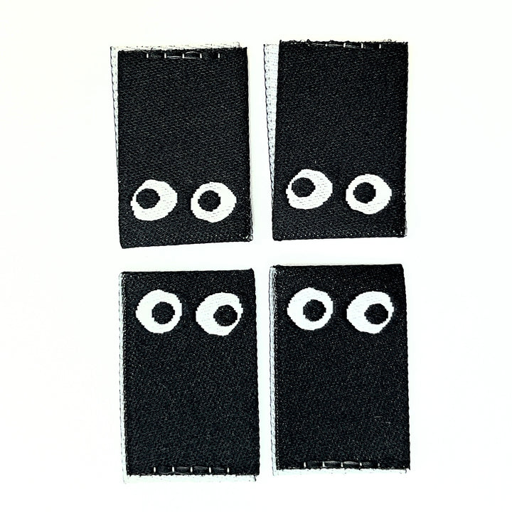 4 Weblabel Augen - Schwarz