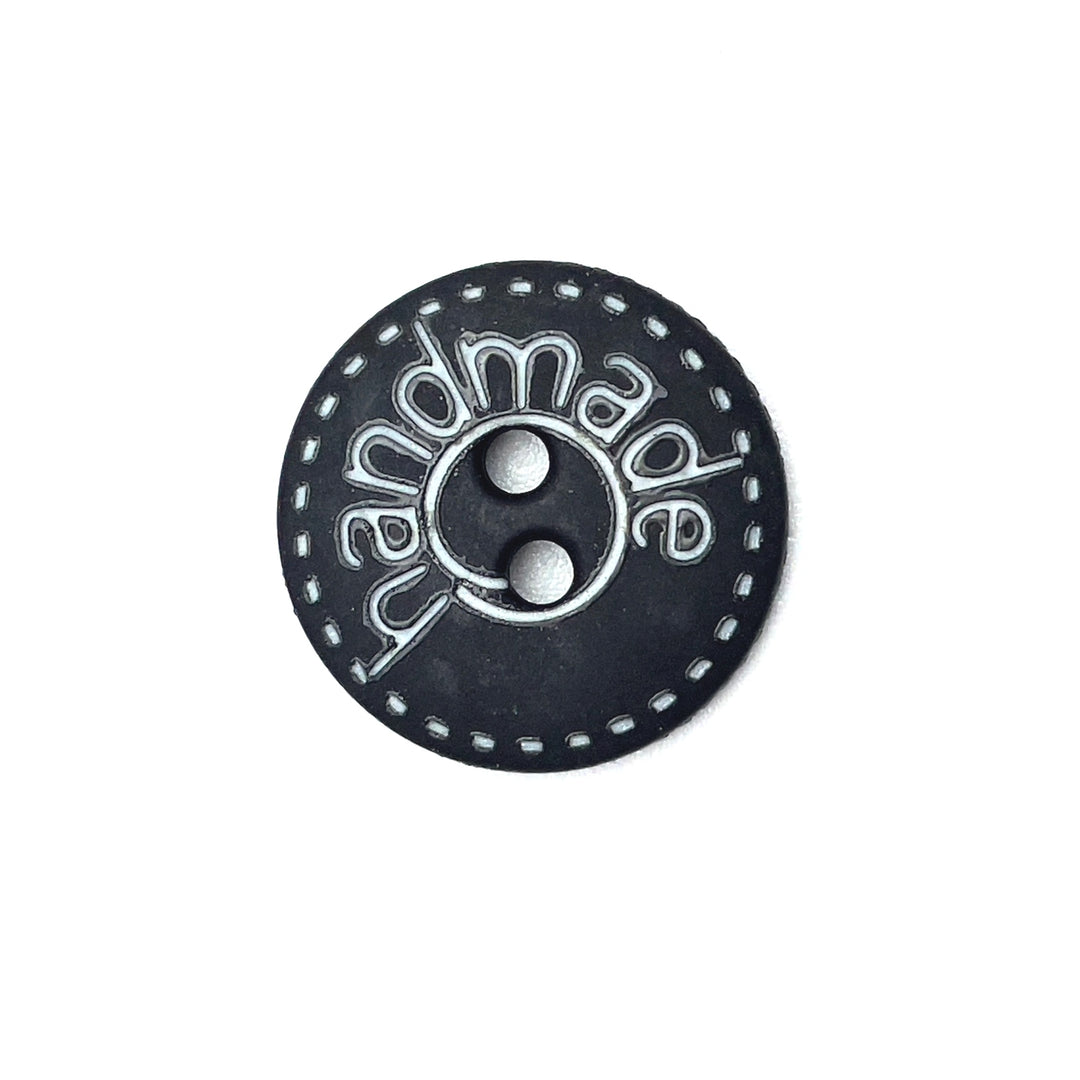 1 Knopf Handmade Spirale 15 mm - Schwarz