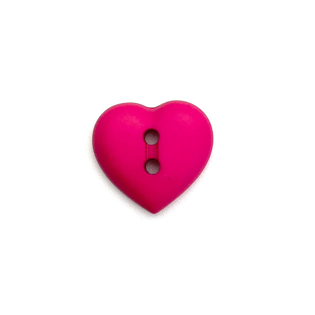 1 Herzchen Knopf 15mm - Pink