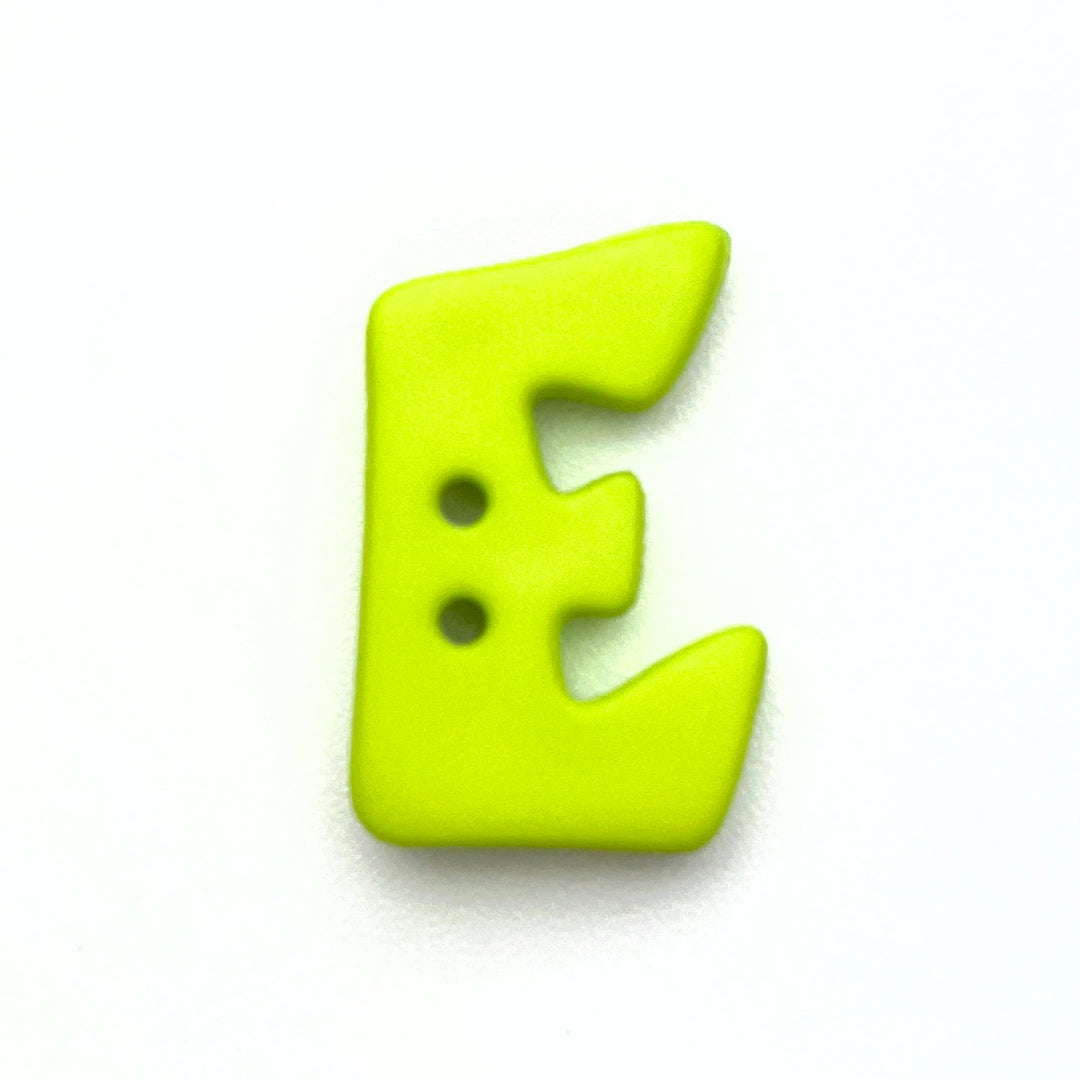 1 Buchstabenknopf 18mm - E Grün