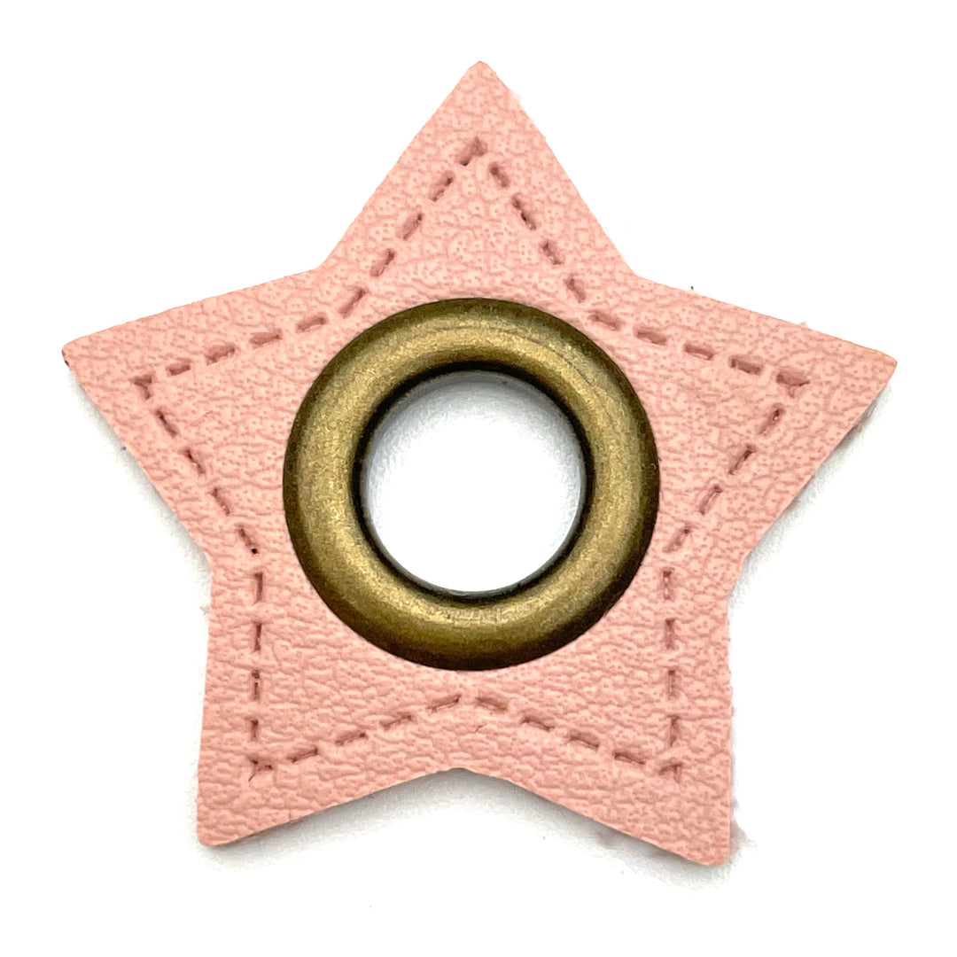 1 Stern Ösenpatch 8mm - Rosa Bronze