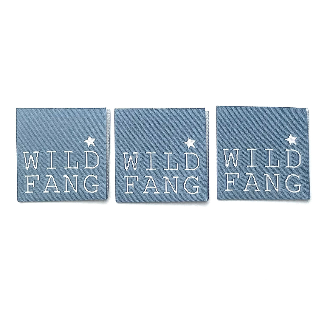 3 Weblabel „Wildfang“ - Rauchblau