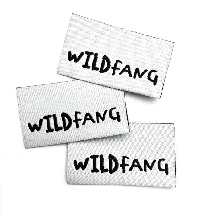 Weblabel „Wildfang“ - Weiß - 3 Stück