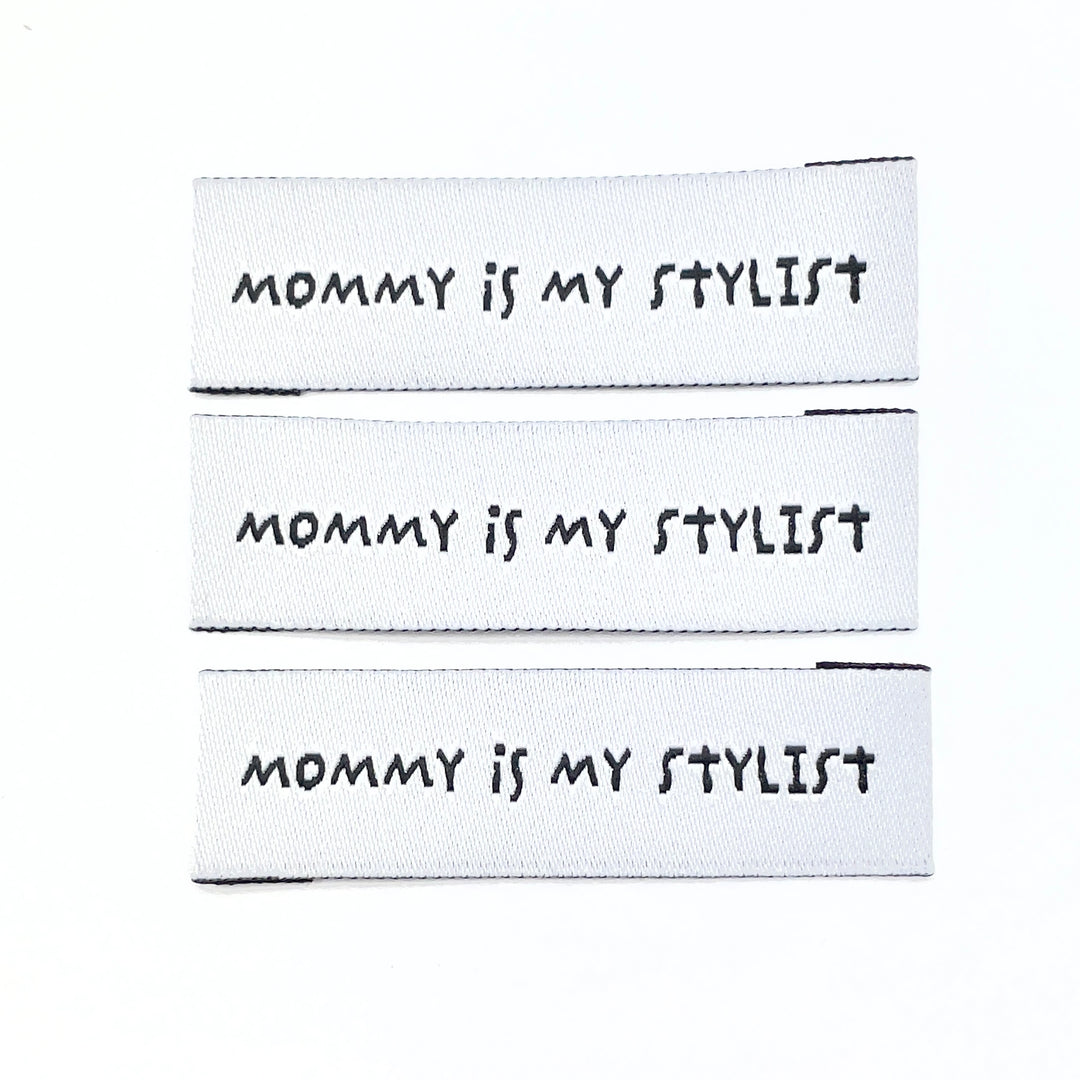 3 Weblabel „Mommy is my Stylist“ - Weiß