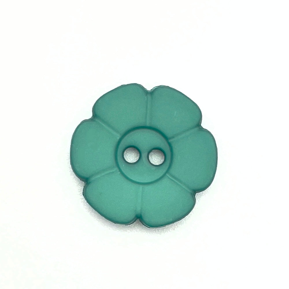 1 Blümchen Knopf 15mm - Jade