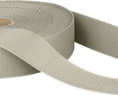 1m Polyester Gurtband 15 mm - Grau