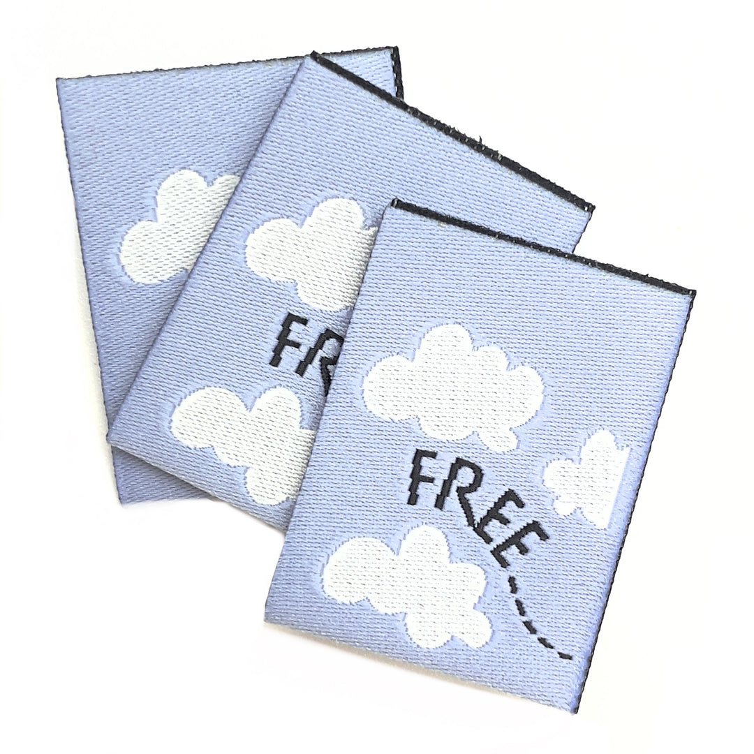 3 Weblabel „free" - Blau