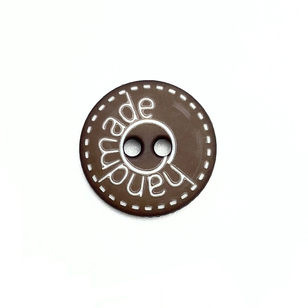 1 Knopf Handmade Spirale 15 mm - Dunkelbraun