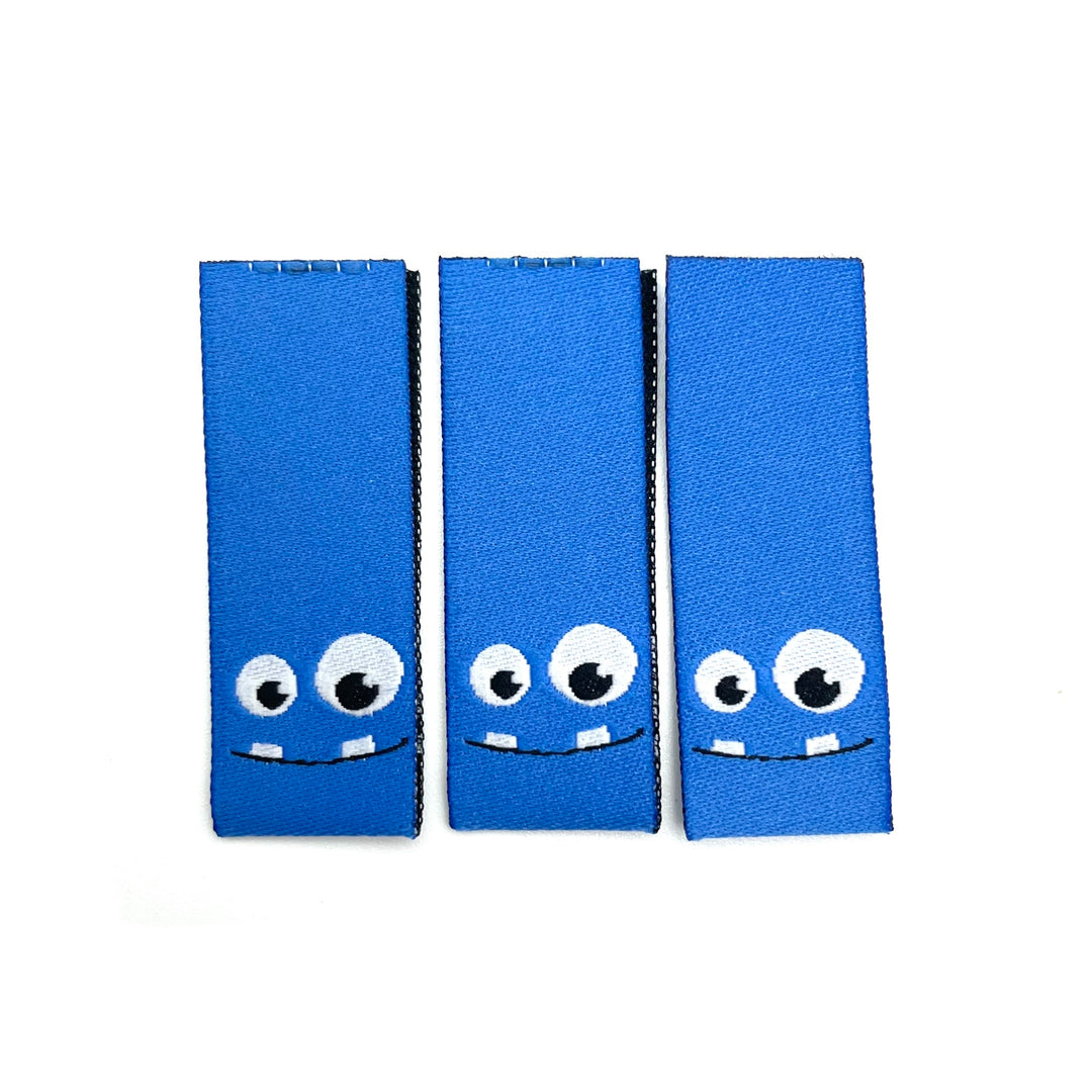 3 Weblabel Monsterchen - Blau